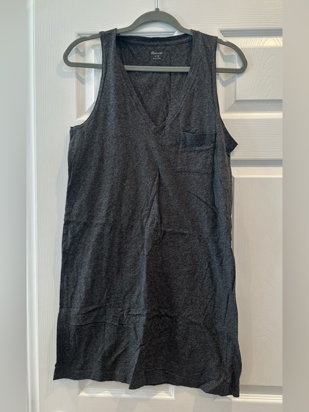 Madewell Heather Charcoal Crewneck Knit Top